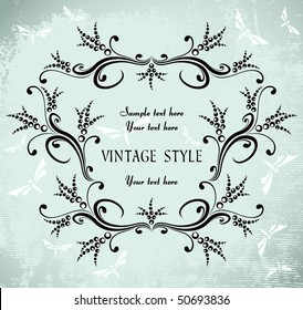 floral vintage frame