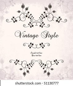 floral vintage frame