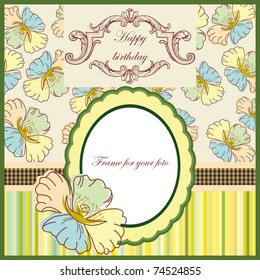 Floral vintage frame