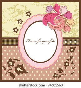 Floral vintage frame