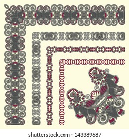 floral vintage frame design. All components are easy editable
