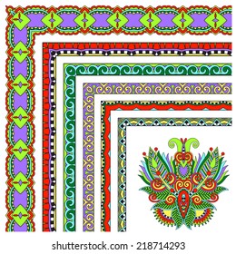 floral vintage frame design. Vector set. All components are easy editable