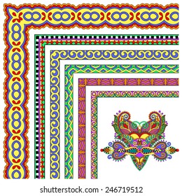 floral vintage frame design. Vector set. All components are easy editable