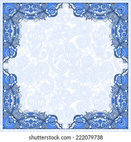floral vintage frame, ukrainian ethnic style. Vector illustration