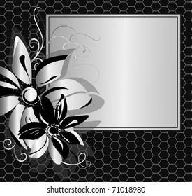 Floral vintage frame. Vector illustration