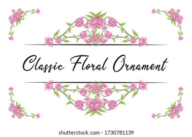 FLoral Vintage Hand Drawn Wedding Vector Ornaments Frames
