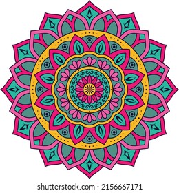 Floral vintage mandala, vector illustration