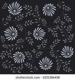 Floral Vintage Ornaments Embroidery 