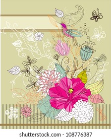 floral vintage pattern