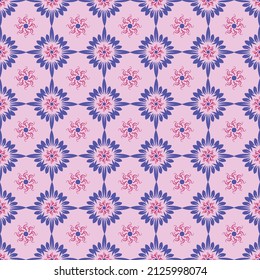 
Blumenvintage nahtlose Mandala Muster. Geometrische Texturvektor, Illustration