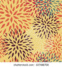 Floral vintage seamless pattern