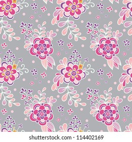 Floral vintage seamless pattern .
