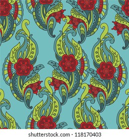 Floral vintage seamless pattern