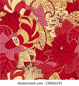 Floral vintage seamless pattern