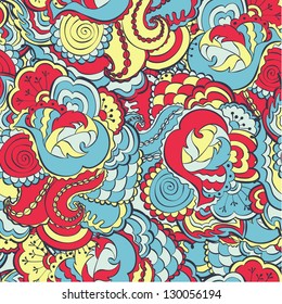 Floral vintage seamless pattern