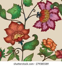 floral vintage seamless pattern