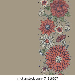 Floral vintage seamless pattern