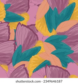Floral vintage seamless pattern with flowers peonies. Oriental style. Vector illustration art. Template design for textiles, wrapping paper, wallpaper, clothes, interior, curtains, packaging.
