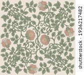 Floral vintage seamless pattern for retro wallpapers. Enchanted Vintage Flowers.  Arts and Crafts movement inspired. Design for wrapping paper, wallpaper, fabrics and fashion clothes.