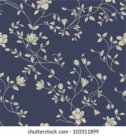 Floral vintage seamless pattern for retro wallpapers