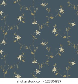 Floral vintage seamless pattern for retro wallpapers