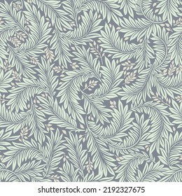 Blumenvintage nahtloses Muster für Retro-Wallpaper. Zauberhafte Vintage-Blumen.  Die Bewegung für Kunst und Handwerk inspirierte. Design für Wickelpapier, Tapete, Stoffe und Modebekleidung.