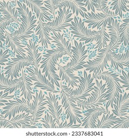 Floral vintage seamless pattern for retro wallpapers. Enchanted Vintage Flowers. Arts and Crafts movement inspired. Design for wrapping paper, wallpaper, fabrics.