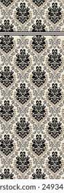 Floral vintage seamless pattern for retro wallpapers. Enchanted Vintage Flowers. Arts and Crafts movement inspired.