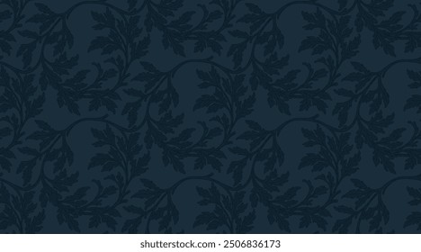 Floral vintage seamless pattern for retro wallpapers. Enchanted Vintage Flowers. Arts and Crafts movement inspired. Design for wrapping paper, wallpaper
