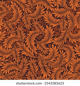 Floral vintage seamless pattern for retro wallpapers. Enchanted Vintage Flowers. Arts and Crafts movement inspired. Design for wrapping paper, wallpaper