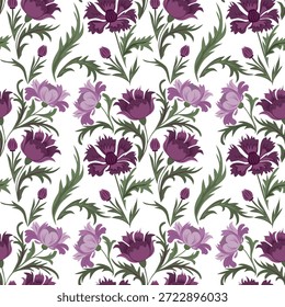 Patrón floral vintage sin fisuras para Fondos de pantalla retro. Antiguas Flores en colores rosas. Flower Garden de William Morris. Para la tela.