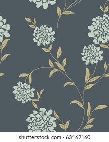 Floral vintage seamless pattern for retro wallpapers