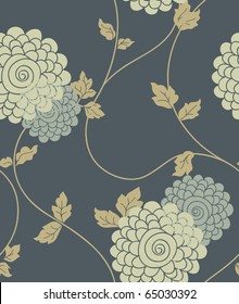Floral vintage seamless pattern for retro wallpapers