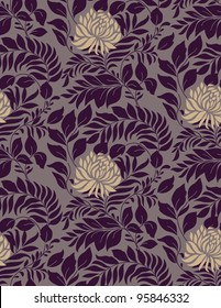 Floral vintage seamless pattern for retro wallpapers