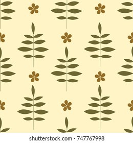 Floral vintage seamless vector pattern