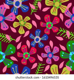 floral vintage seasmless decorative pattern