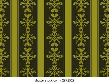 Floral vintage wallpaper pattern with two colors