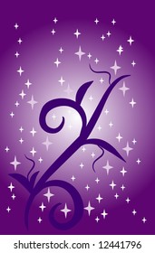 Floral violet background