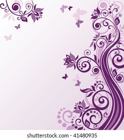 Floral violet background