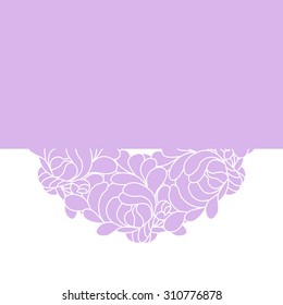 floral violet background with circle