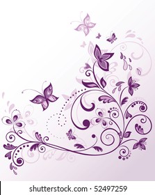 Floral violet border