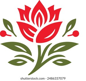 Floral voctor silhouette color flower illustration 02