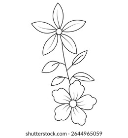 Floral vortex balance mandala coloring book page