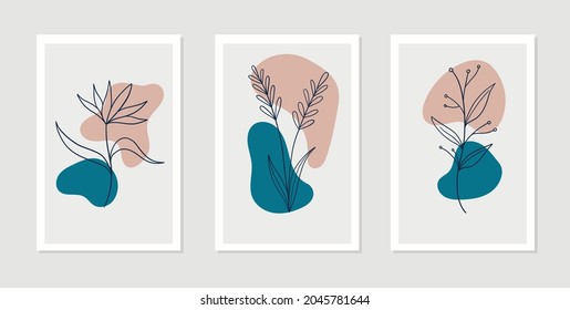 floral wall art abstract background printable vector