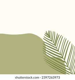 Floral wall art. Boho minimalist vector illustration for print poster, banner, greeting card. Abstract home decor with flowers, leaves. Bohemian art work.