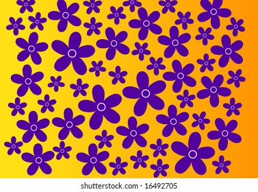 Floral wallpaper.