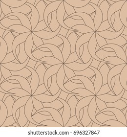 Floral wallpaper. Brown seamless pattern as textile background