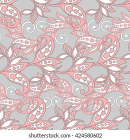 floral wallpaper. damask seamless vector background