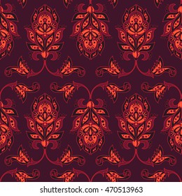 floral wallpaper. damask seamless vector background