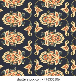 floral wallpaper. damask seamless vector background